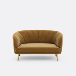 Sofá de terciopelo de 2/3 plazas, Leone LA REDOUTE INTERIEURS image
