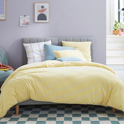 Housse de couette jersey coton/modal Dolsi Jaune LA REDOUTE INTERIEURS image