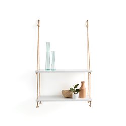 Etagère murale double en MDF et sisal L60cm, Mareo LA REDOUTE INTERIEURS image