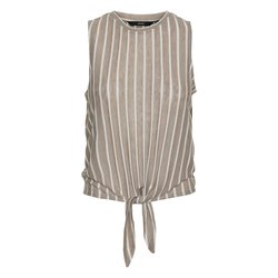 T-shirt corta a righe da annodare VERO MODA image