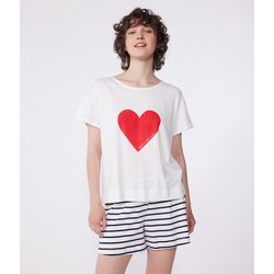 Pyjashort en coton manches courtes PETIT BATEAU image