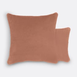 Velvet Linen & Cotton Cushion Cover LA REDOUTE INTERIEURS image