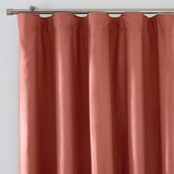 Cortinado opaco, em linho lavado, com galão franzido e efeito ondulado, ONEGA LA REDOUTE INTERIEURS image