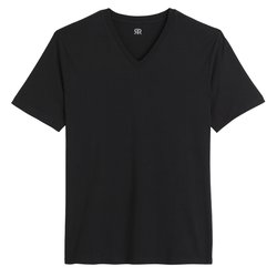 T-shirt com decote em V, mangas curtas LA REDOUTE COLLECTIONS image
