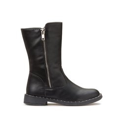 Bottes zippees 24 36 noir La Redoute Collections La Redoute