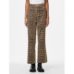 Leopard Print Straight Jeans with High Waist PIECES image