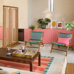 Acapulco Solid and Veneer Oak Room Divider LA REDOUTE INTERIEURS image