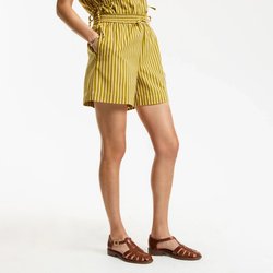 Calções às riscas com cós elástico LA REDOUTE COLLECTIONS