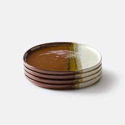 Lot 4 assiettes dessert grès émail réactif Alizano LA REDOUTE INTERIEURS image