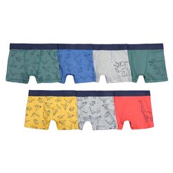 Pack of 7 Boxers in Dinosaur Print Cotton LA REDOUTE COLLECTIONS image