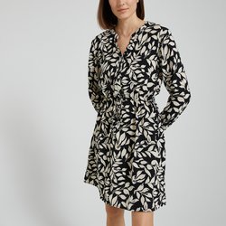 Vestido corto, cuello de pico, para anudar JDY image