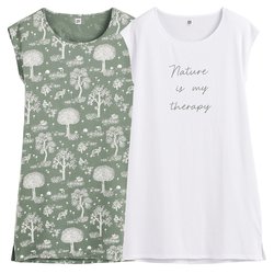 Комплект из 2 ночных сорочек из хлопка LA REDOUTE COLLECTIONS image