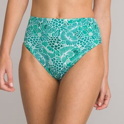 Floral Print Bikini Bottoms with High Waist LA REDOUTE COLLECTIONS image