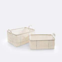 Conjunto de 2 cestos de arrumação, tamanho M, ACAO LA REDOUTE INTERIEURS image