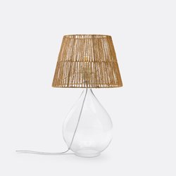 Tischlampe Yaku, Glas und Hanf LA REDOUTE INTERIEURS image