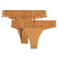 Lot de 2 tangas en dentelle et microfibre Girofle LA REDOUTE COLLECTIONS image