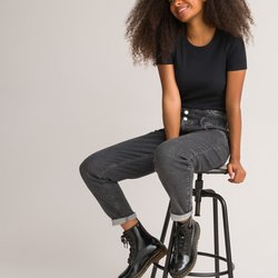 Комплект из двух футболок в рубчик LA REDOUTE COLLECTIONS image