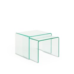 Lot de 2 bouts de canapé verre trempé, Cristalline AM.PM image