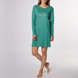 Langarm-Sleepshirt Tweed, Baumwolle NAF NAF image