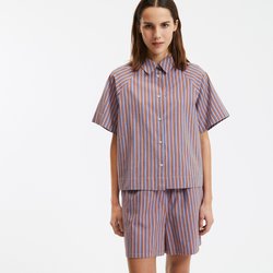 Рубашка оверсайз в полоску с короткими рукавами LA REDOUTE COLLECTIONS image