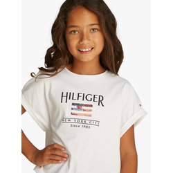 T-shirt a maniche corte con logo in paillettes TOMMY HILFIGER image