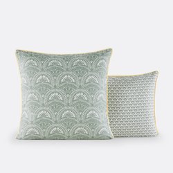 Kopfkissenbezug Jaipur Vert aus vorgewaschener Baumwolle LA REDOUTE INTERIEURS image