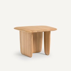 Iloss Small Curved Solid Oak Coffee Table AM.PM image