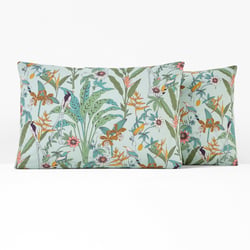 Funda de almohada de percal de algodón, Eden Flower LA REDOUTE INTERIEURS image