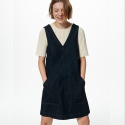 Vestido curto sem mangas e direito em ganga LA REDOUTE COLLECTIONS