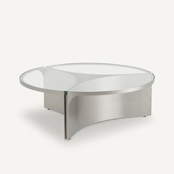 Mesa de centro de vidrio y metal modelo pequeño, Gira AM.PM image