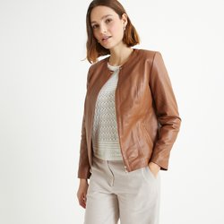 Blouson court en cuir de mouton ANNE WEYBURN image