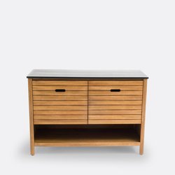 Saturne Acacia Bathroom Vanity Unit, 120cm LA REDOUTE INTERIEURS image
