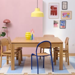 Table carrée extensible bois chêne clair massif L140/200 - BOSTON HELLIN, DEPUIS 1862 image