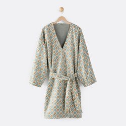 Cilou Terry-Backed 100% Cotton Kimono Bathrobe LA REDOUTE INTERIEURS image