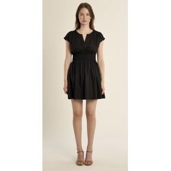 Vestido curto de mangas curtas com decote em V MOLLY BRACKEN