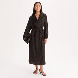 Robe fluide longueur midi, manches longues, imprimée  ANNE WEYBURN image