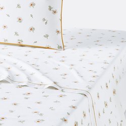 Paquita Floral 100% Washed Cotton Flat Sheet LA REDOUTE INTERIEURS image