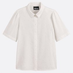 Polka Dot Blouse with Short Sleeves PIECES image