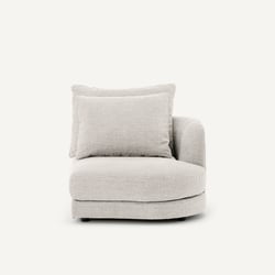 Demi-canapé droit, arrondi, modulable en coton et lin, TIBERIO AM.PM image