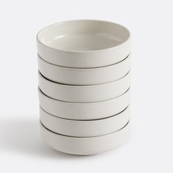 Lote de 6 platos hondos de cerámica gres moteada, Tecka LA REDOUTE INTERIEURS image
