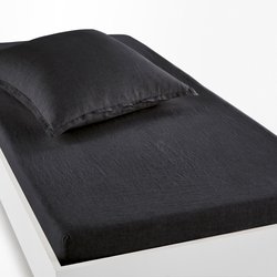 Linot 30cm High Washed Linen Child's Fitted Sheet LA REDOUTE INTERIEURS image