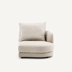 Demi-canapé droit, arrondi, modulable en texturé viscose et lin, TIBERIO AM.PM image