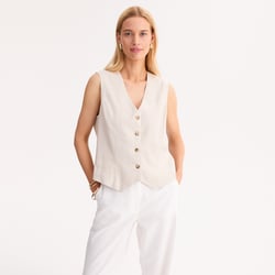 Veste sans manches, coupe droite en lin et viscose ANNE WEYBURN image