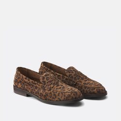 Mocasines de piel con estampado de leopardo, Signature PHILIPPINE LA REDOUTE COLLECTIONS image
