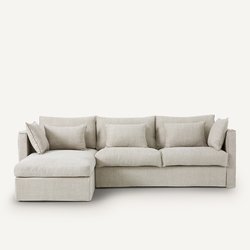 Sofá-cama de canto. reversível, em algodão/linho, Camille AM.PM image