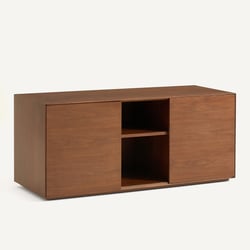 Caisson bureau 2 portes en MDF plaqué noyer, MIKUBE AM.PM image