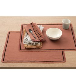 2er-Pack Tisch-Sets Leinen/Baumwolle Menorca LA REDOUTE INTERIEURS image