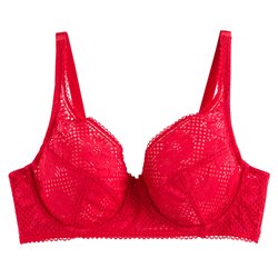 Бюстгальтер-минимайзер из кружева LA REDOUTE COLLECTIONS image
