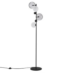 Lampadaire verre fumé et métal, Bullesco AM.PM image