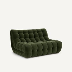 Banquette modulable 2 places, capitonnée, en velours, JUD AM.PM image